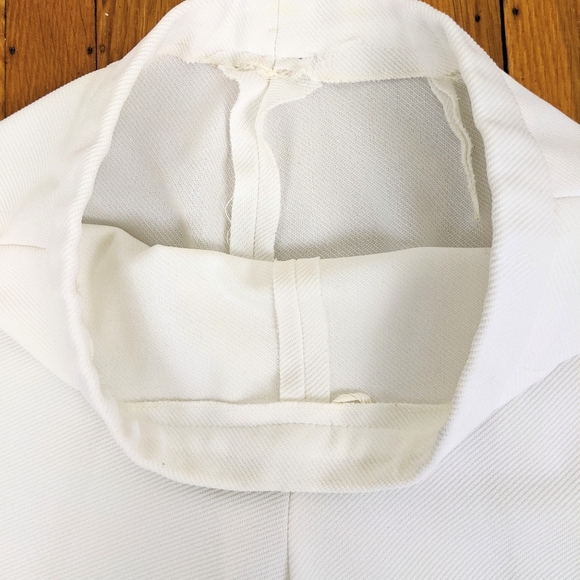 VTG 70s White High Waisted Straight Leg Trousers - Picture 11 of 12